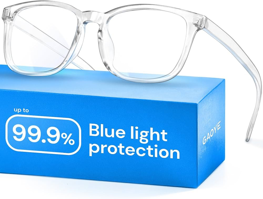 Gaoye Transparent, Clear Blue Light Glasses for Computer & Gaming - Anti UV Ray Lenses, Scratch-R... | Amazon (US)