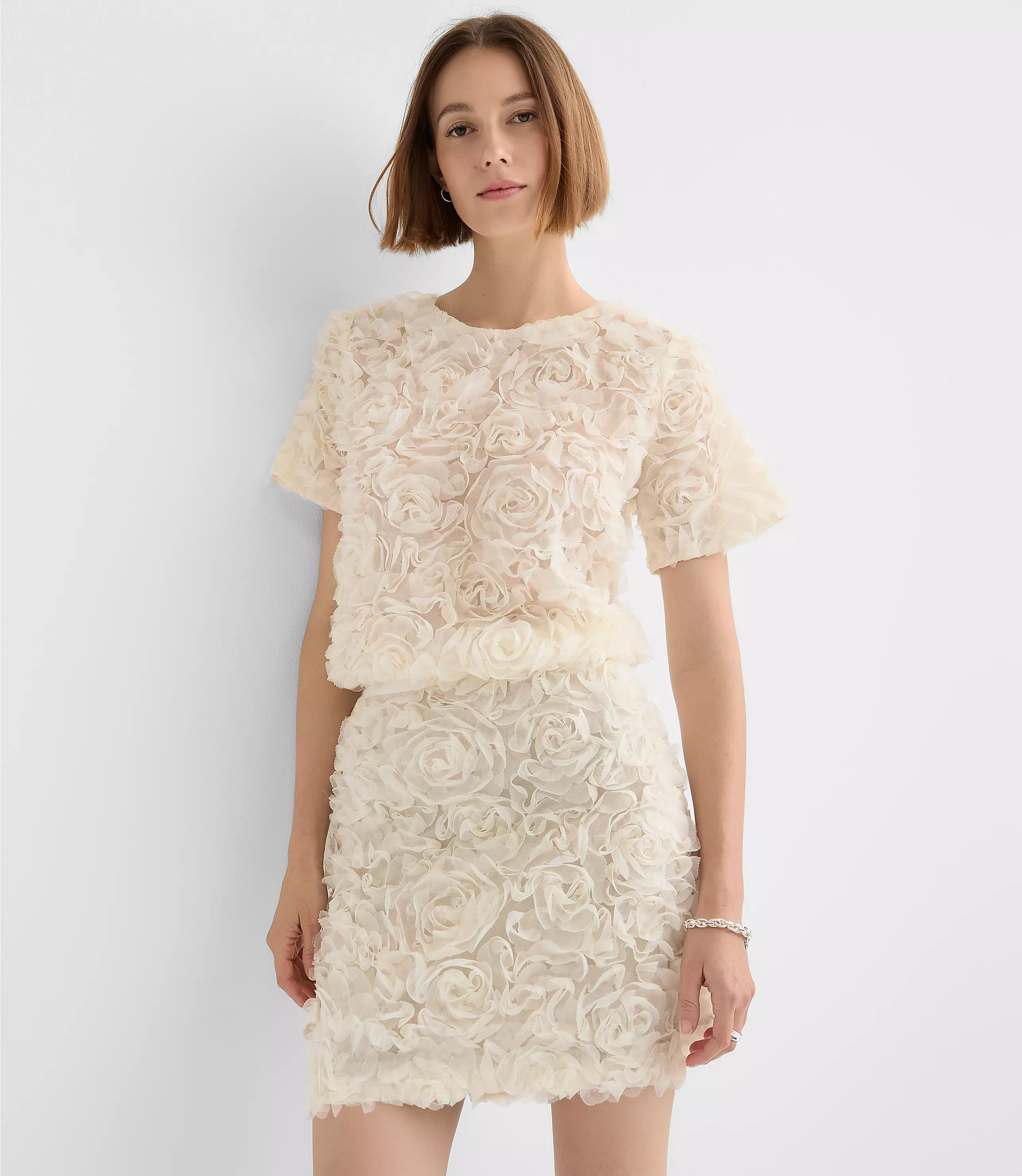 Floral Tulle Mini Skirt | LOFT