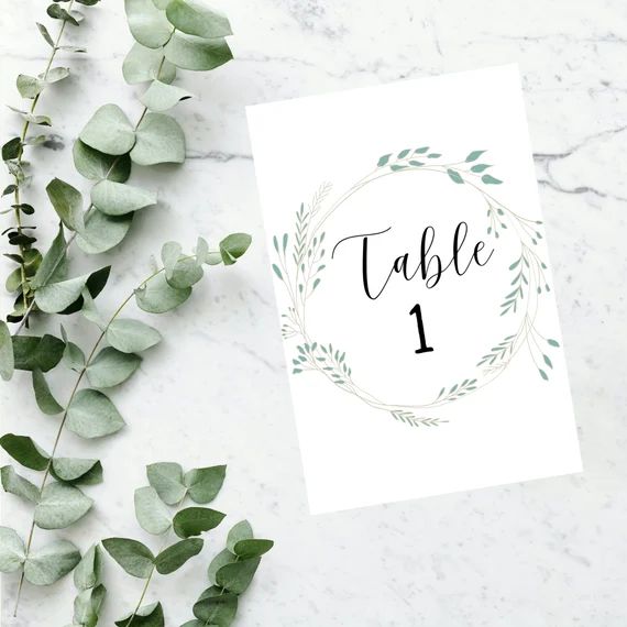 Wedding Table Number Template | Wedding Templates | Wedding Tables Numbers | Modern Wedding | Wed... | Etsy (CAD)
