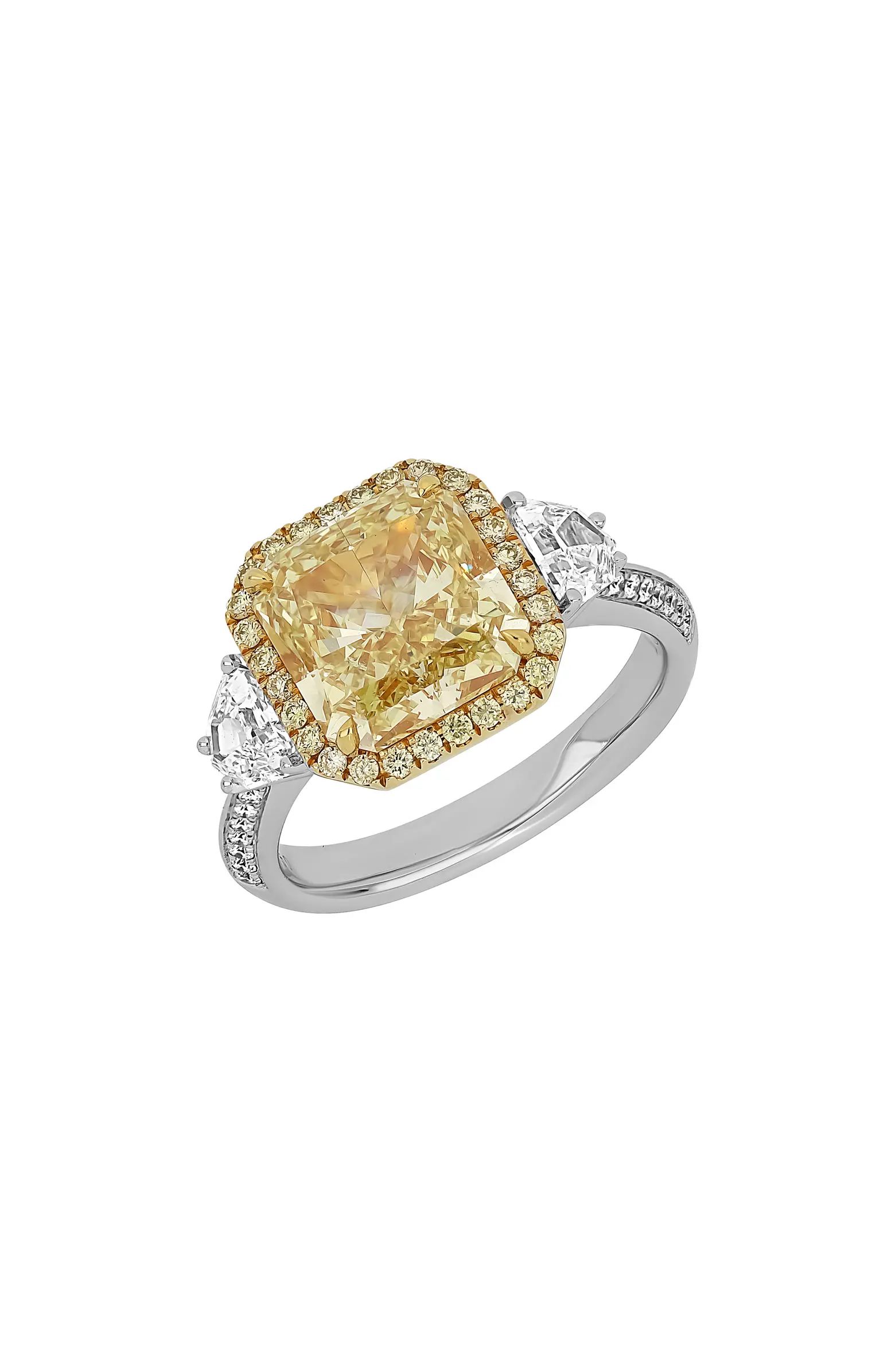Collector's Statement Yellow Diamond & White Diamond Ring | Nordstrom