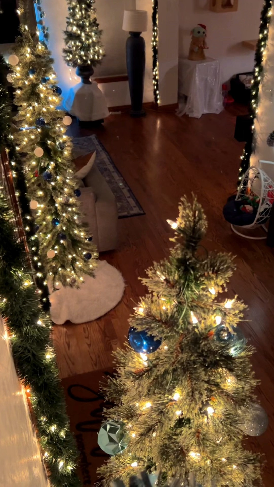 We have 11 Christmas trees this year. We are still sticking with our icy blue/white theme downstairs and a rose gold/gold theme upstairs. 

Have you decorated yet? 

#LTKhome #LTKHoliday #LTKSeasonal