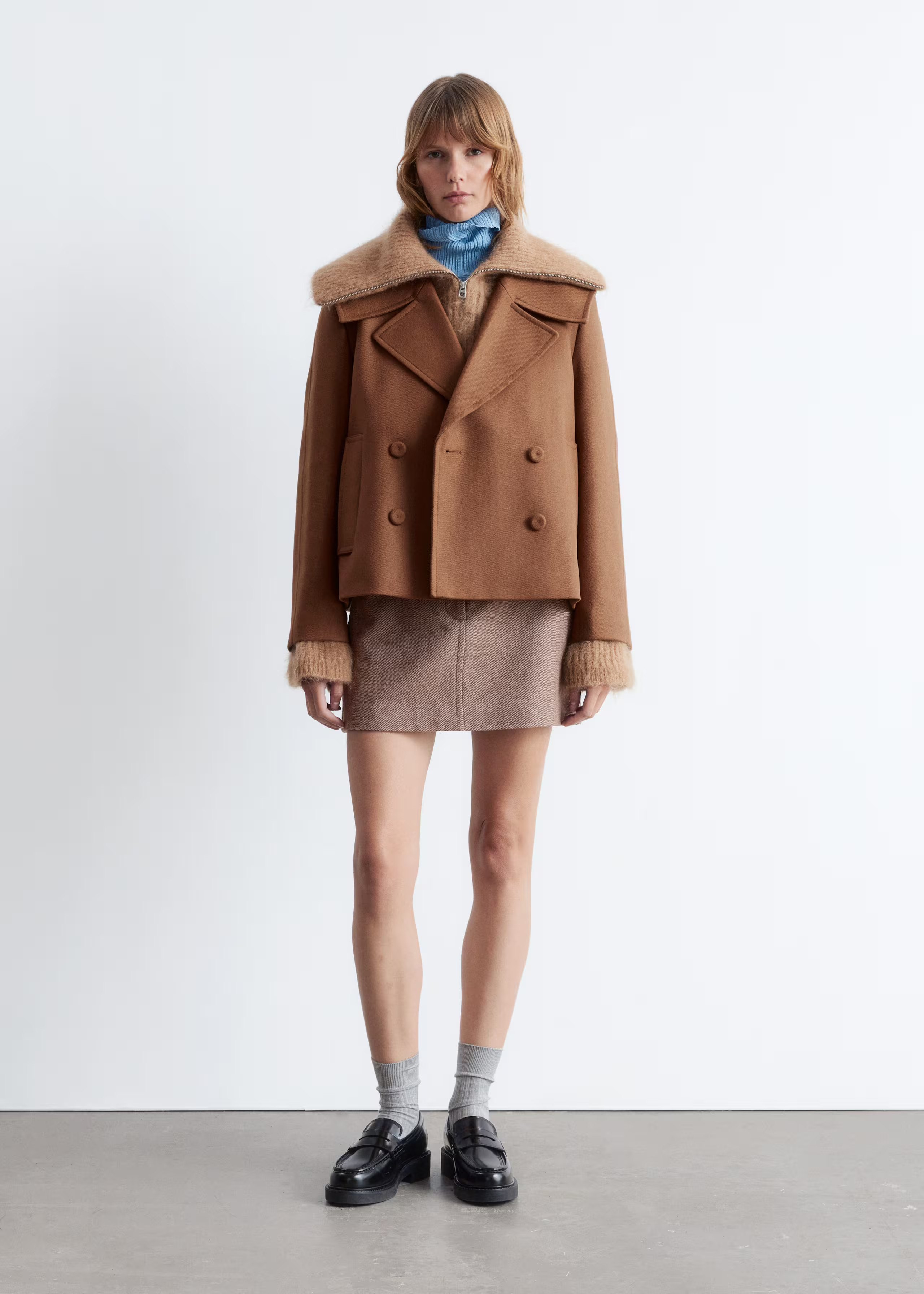 Zweireihige Wolljacke - Hellbraun - & Other Stories AT | & Other Stories EU