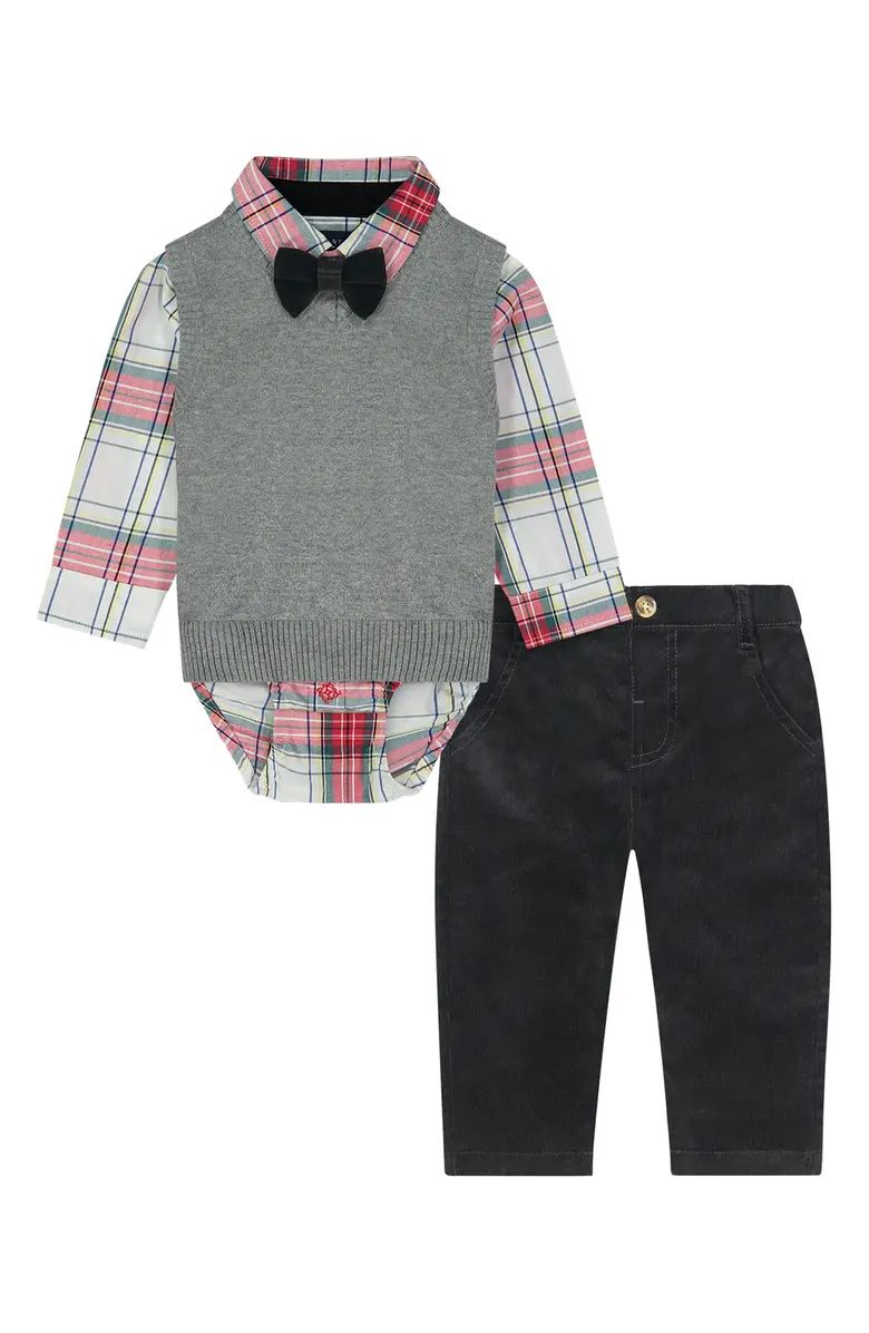 Andy & Evan Holiday Plaid Shirt, Bow Tie, Vest & Pants Set | Nordstrom | Nordstrom