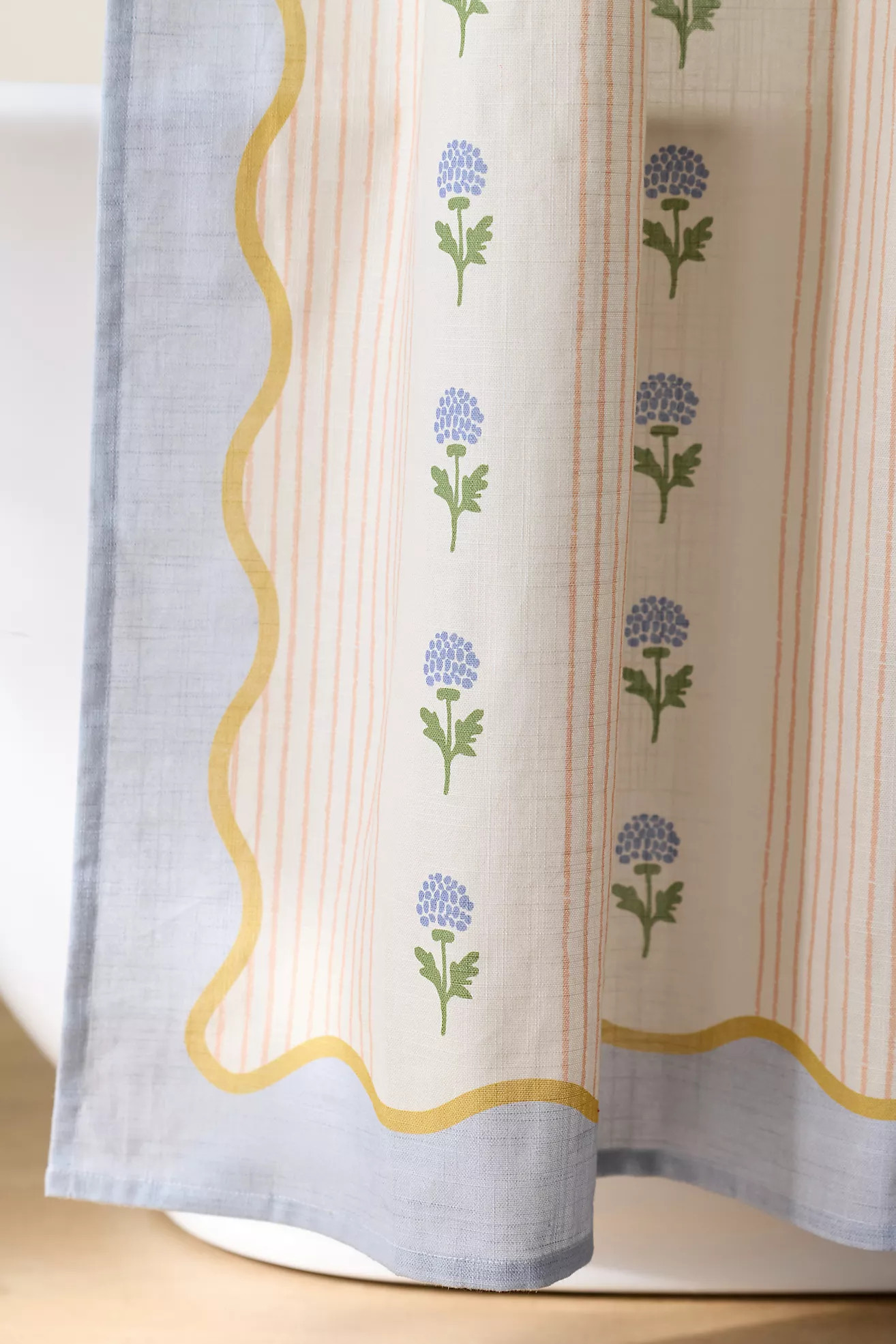 The Printed Cotton Slub Shower Curtain Collection | Anthropologie (US)