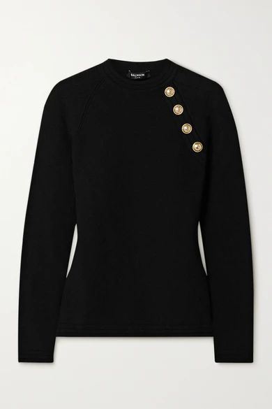 Button-embellished jacquard-knit sweater | NET-A-PORTER (UK & EU)