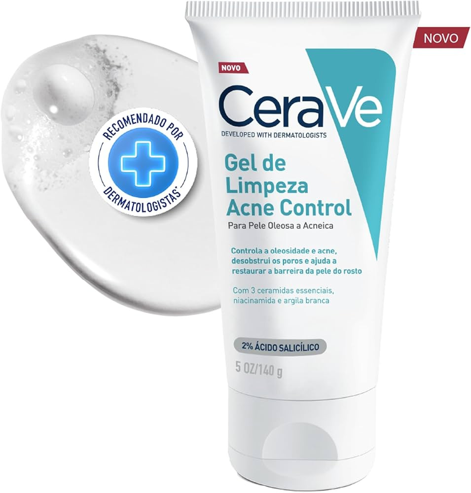 Cerave, Gel de Limpeza Acne Control com Niacinamida e Ácido Salicílico, 140g | Amazon (BR)