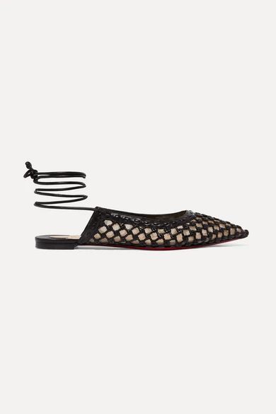 Christian Louboutin
				
			
			
			
			
			
				Cage and Curry woven leather and mesh point-toe ... | NET-A-PORTER (US)