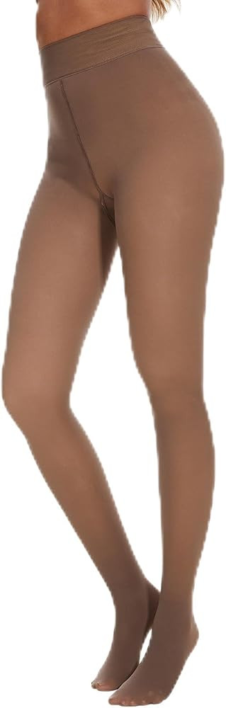 TNNZEET Fleece Lined Tights Women — Pantyhose Colorful Opaque Black Sheer Thermal Winter Warm L... | Amazon (US)
