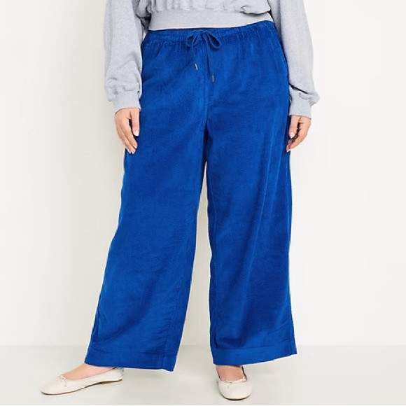Old Navy High-Waisted Pull-On Corduroy Pants - Catalyst Blue - XXL | Poshmark