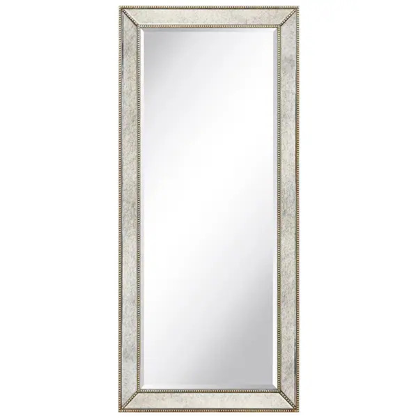 Champagne Bead Beveled Rectangular Wall Mirror - Clear - Bed Bath & Beyond - 24220385 | Bed Bath & Beyond