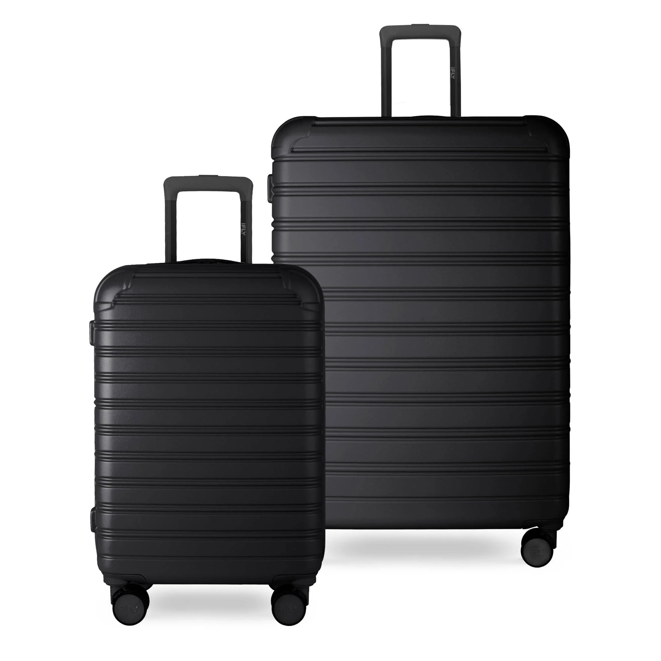 iFLY Hardside Fibertech 3.0 Matte 2 Piece Set, 20" Carry-on and 28" Checked Luggage, Black | Walmart (US)