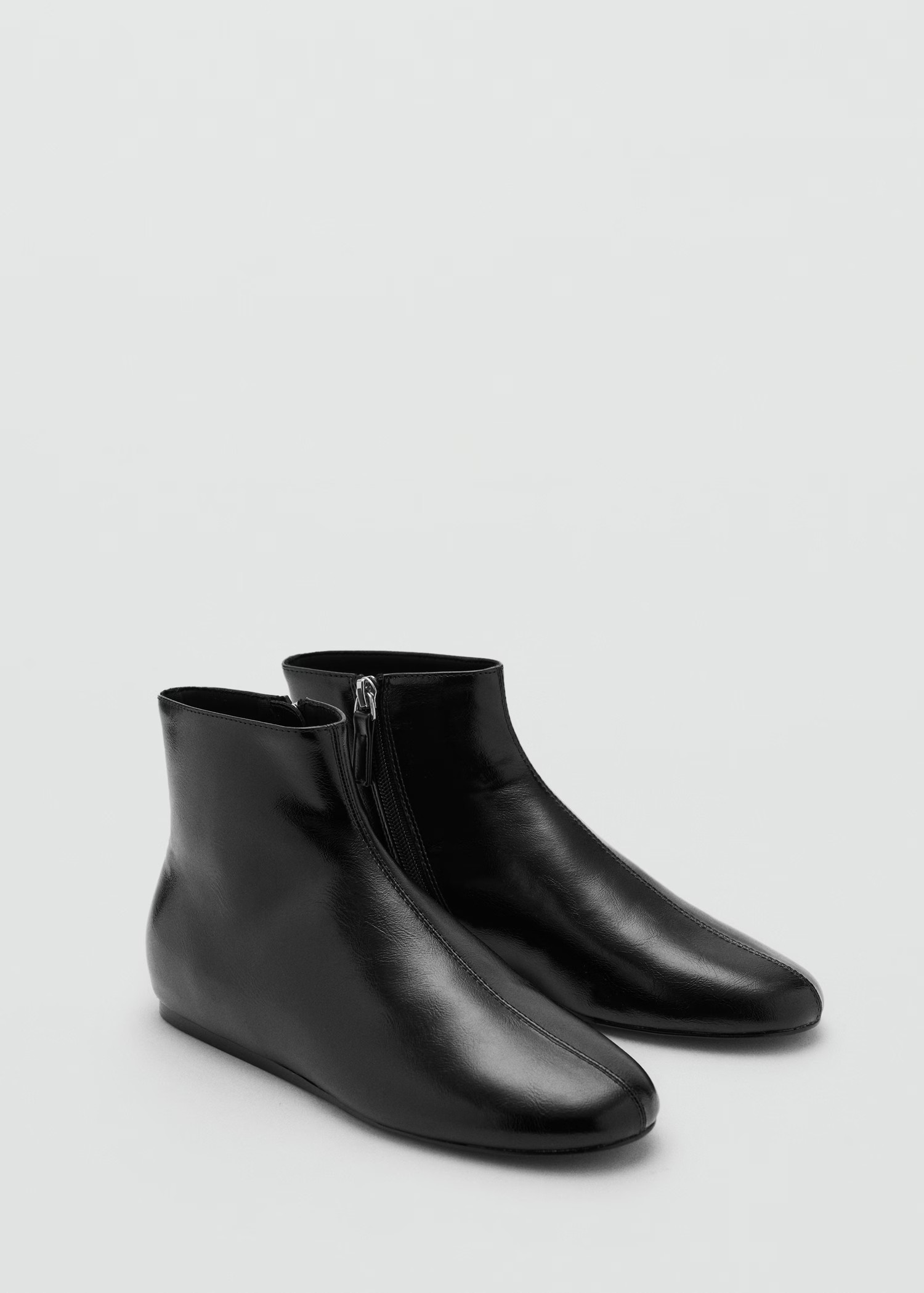 Flat ankle boots with zip | Mango (US/MX/AU)
