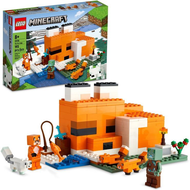 LEGO Minecraft The Fox Lodge House Animals Toy 21178 | Target