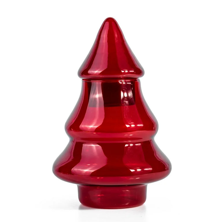 STP Goods  Red Glass Centerpiece Tabletop Christmas Tree - 9.45" | Walmart (US)