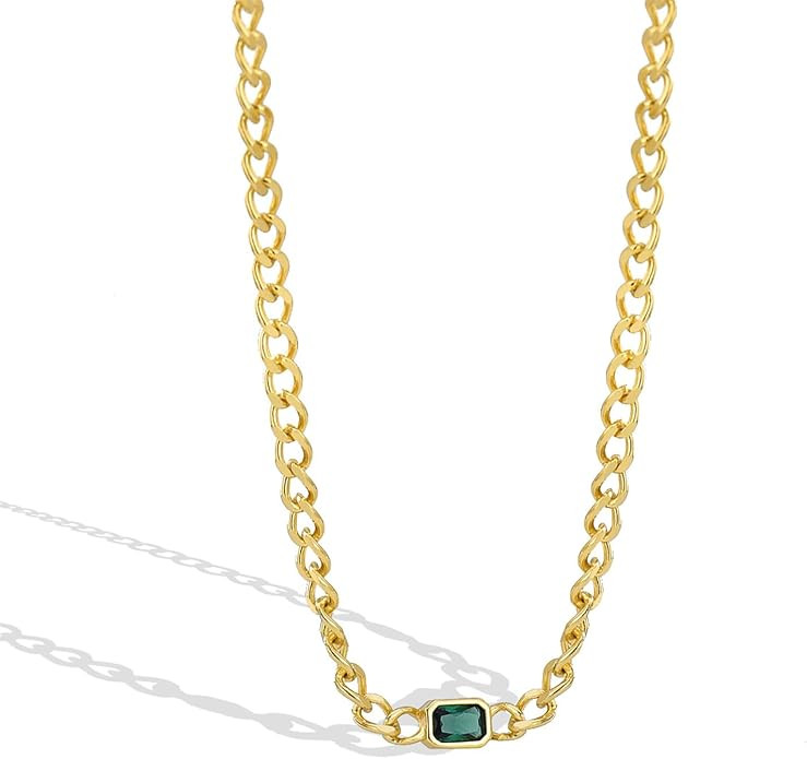 Lit Wall Gold Pendant Necklace for Women 18K Gold Plated Dainty Gold Necklace for Women, Jewelry ... | Amazon (US)