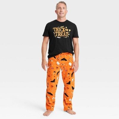 Men's Halloween Matching Family Pajama Pants - Hyde & EEK! Boutique™ Orange | Target