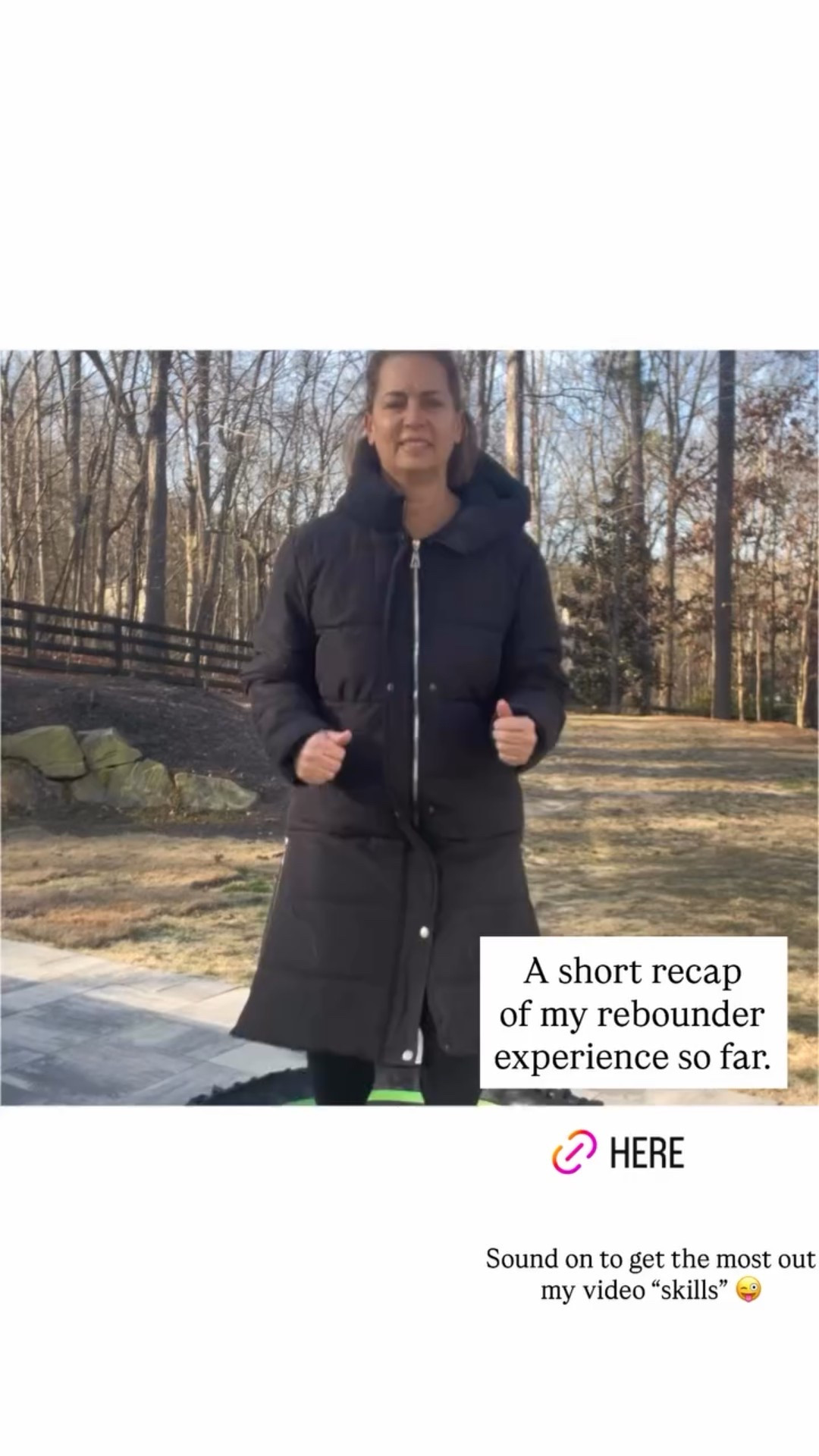 A short recap 
of my rebounder 
experience so far. Sound on to get the most out my video “skills” 😜