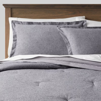 Cotton Linen Chambray Comforter & Sham Set - Threshold™ | Target