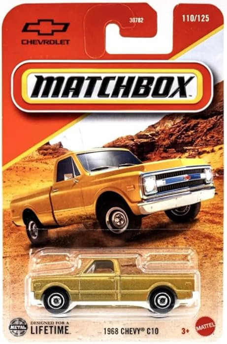 Matchbox 1968 Chevy C10 [Gold] 110/125, 1:64 Scale Diecast Vehicle | Amazon (US)