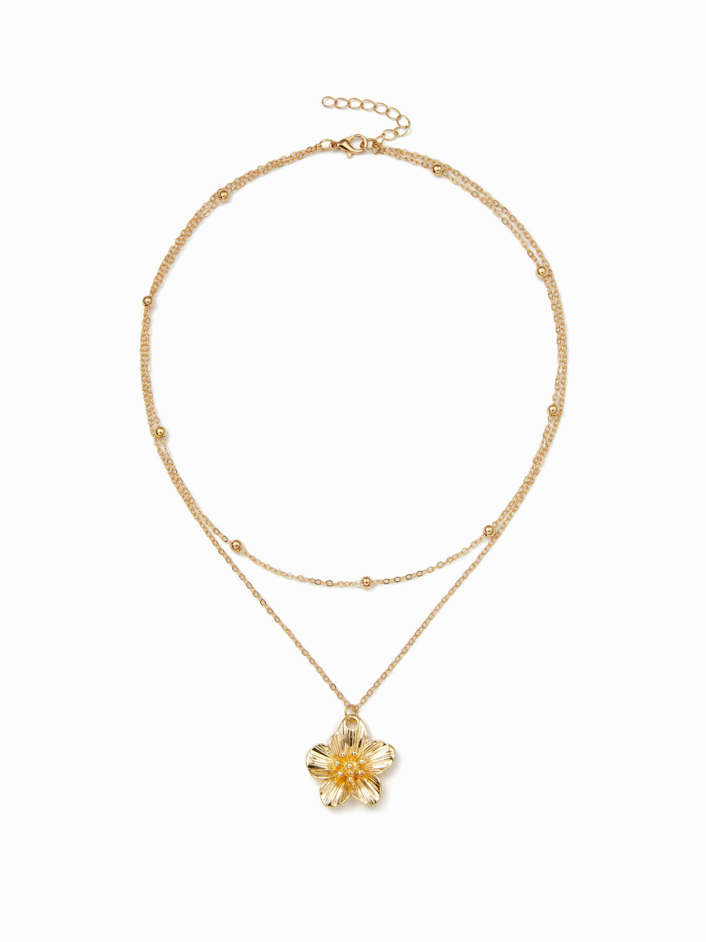 -21% DOUBEL LAYERED FLOWER PENDANT STAINLESS STEEL NECKLACE CHF 11.77CHF 14.90 | Cider