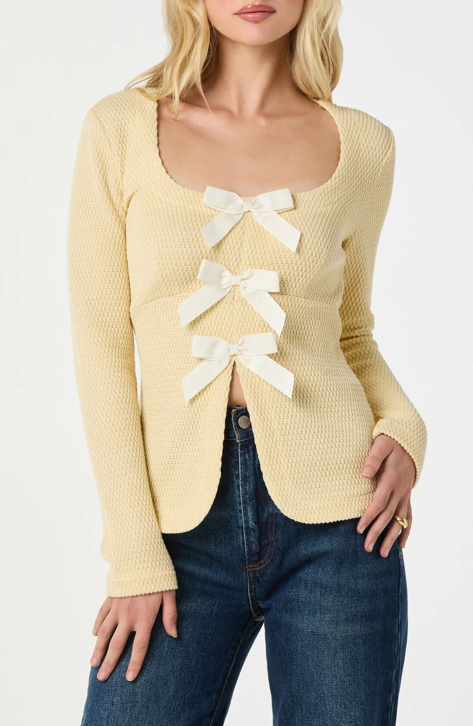 Split Front Bow Top | Nordstrom