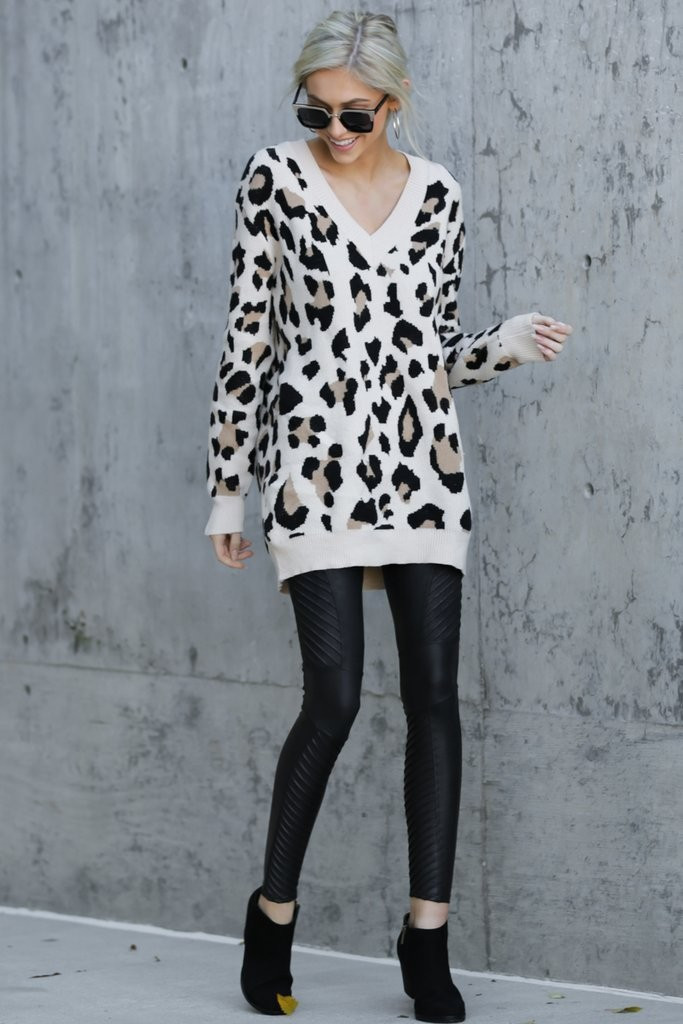 In Your Scope Leopard Print Sweater | Red Dress 