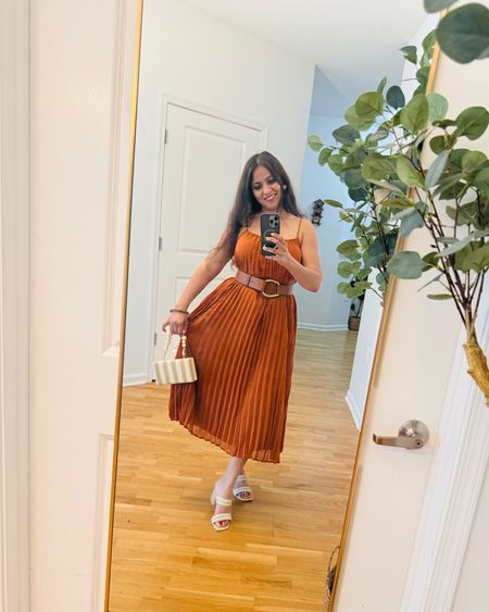 This $23 Walmart dress is such a steal. You can style it in so many ways and the quality is amazing. Completely in stock and true to size!!

#ootd #walmartdress #styletip #walmartsale #summerdress #summeroutfit #pleateddress #midi #mididress 

#LTKFindsUnder50 #LTKxWalmart #LTKStyleTip