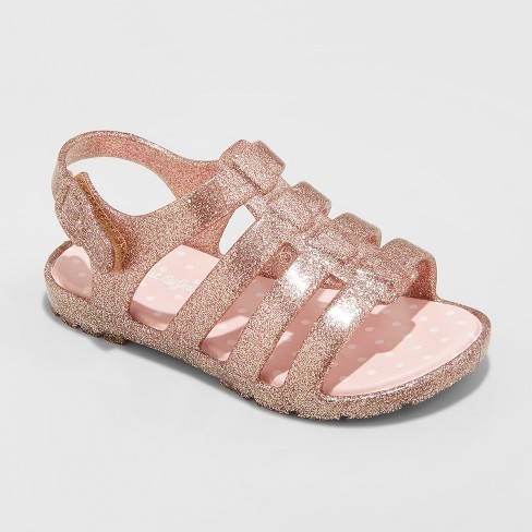 Toddler Girls' Jacey Glitter Jelly Fisherman Sandals - Cat & Jack™ | Target
