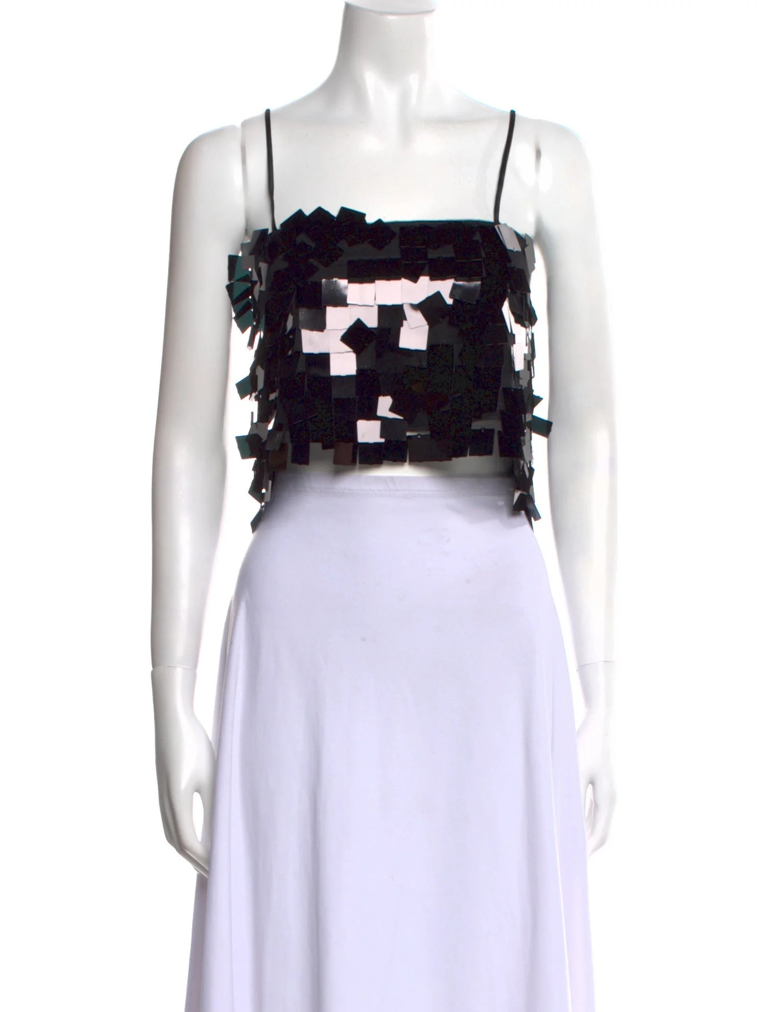 Square Neckline Sleeveless Crop Top w/ Tags | The RealReal