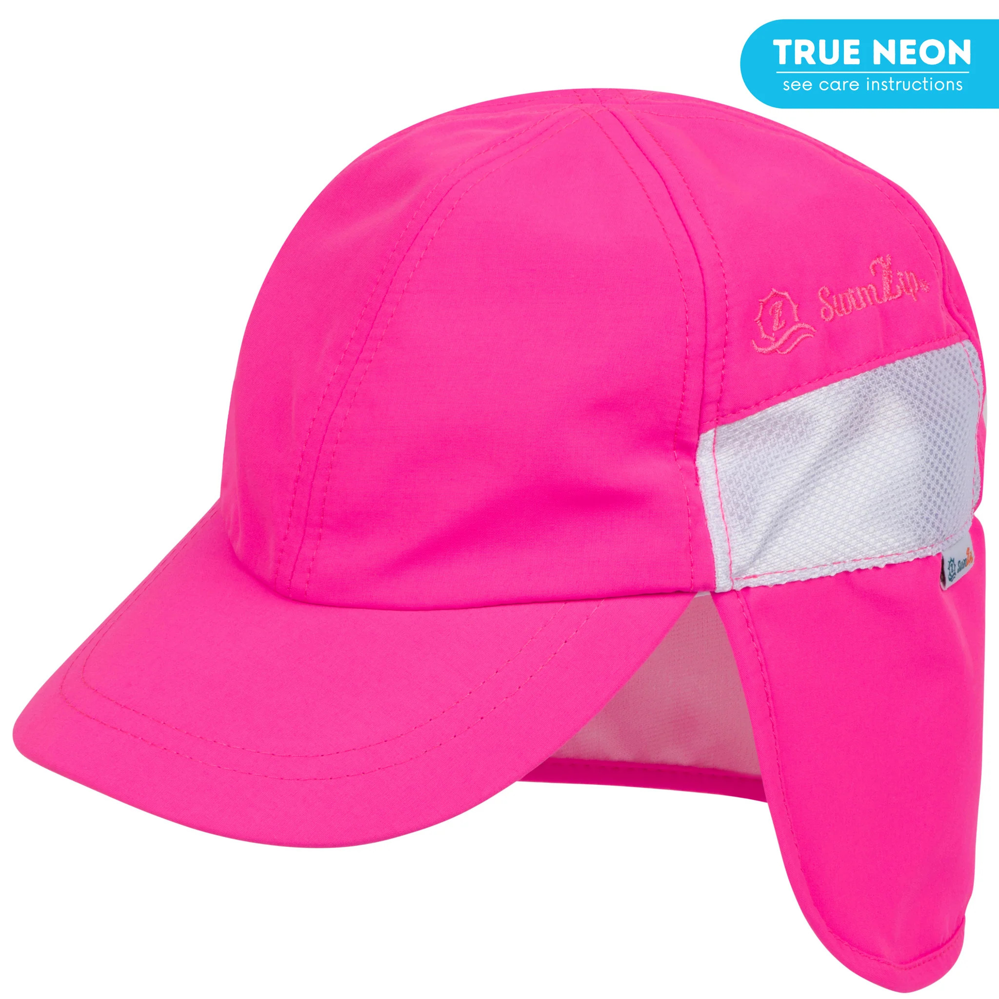 Kids Flap Hat | Neon Shocking Pink | SwimZip