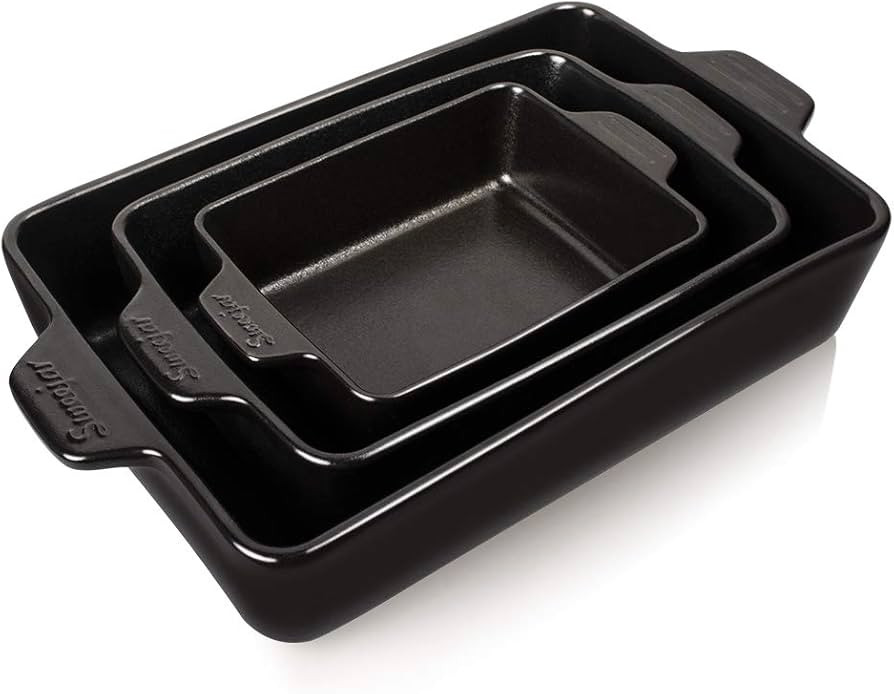 Sweejar Ceramic Bakeware Set, Rectangular Baking Dish for Oven Lasagna Pans for Cooking, Kitchen,... | Amazon (US)