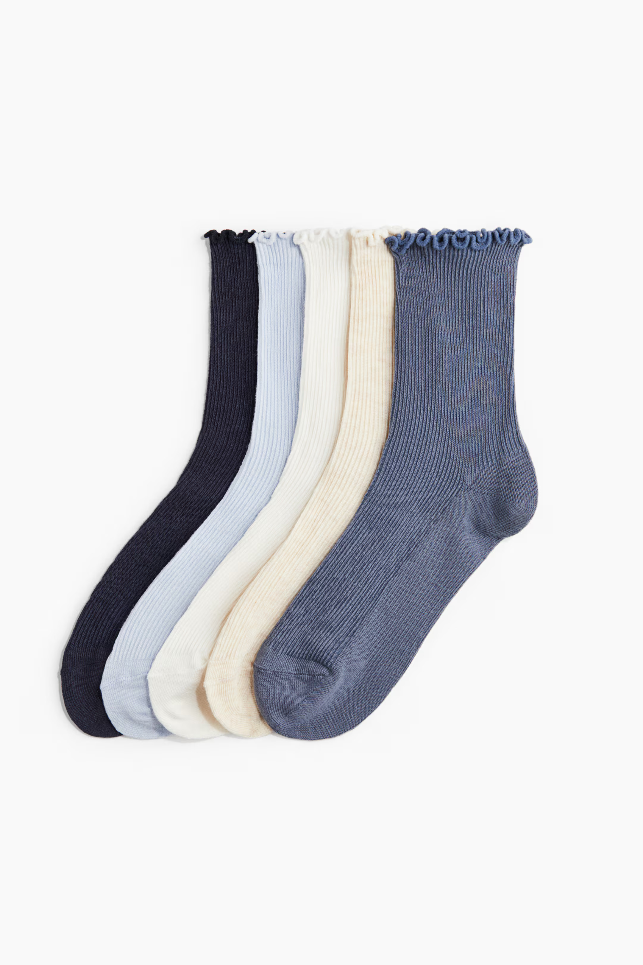 Pack de 5 calcetines en punto de canalé | H&M (FR, IT, ES, PT, BE)