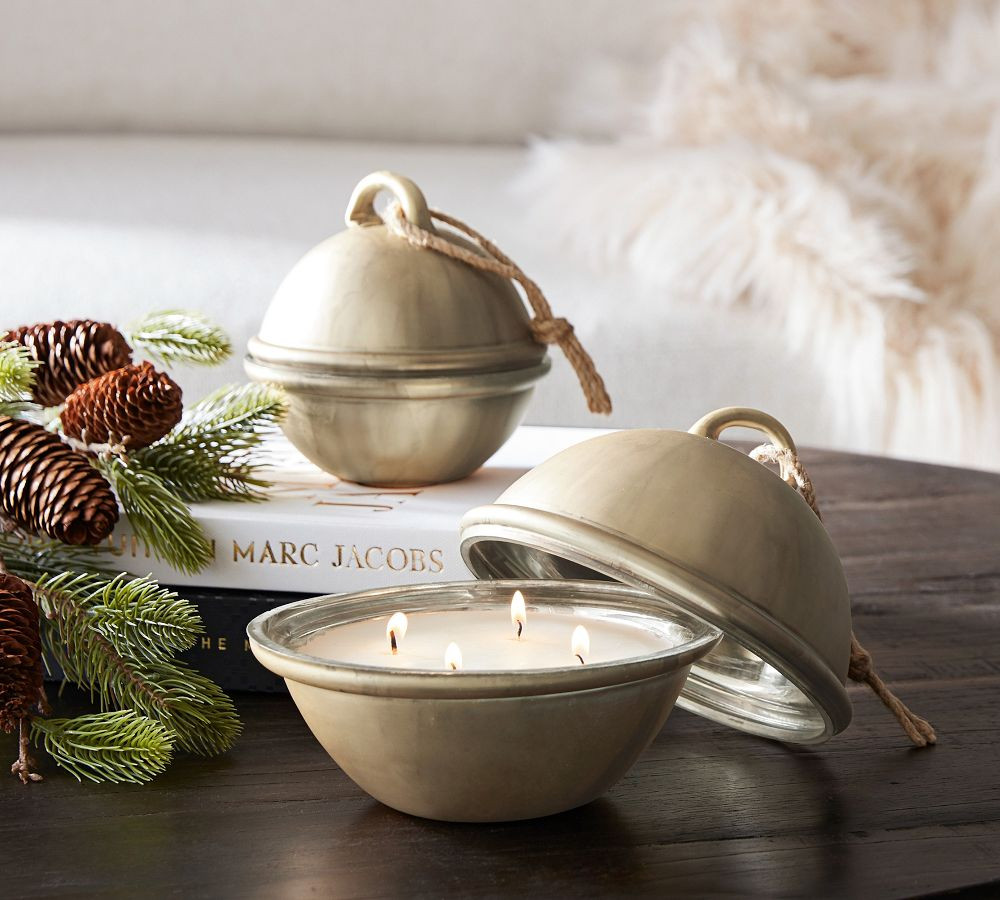 St. Jude Bell-Shaped Scented Candles - Yuletide Spice | Pottery Barn (US)