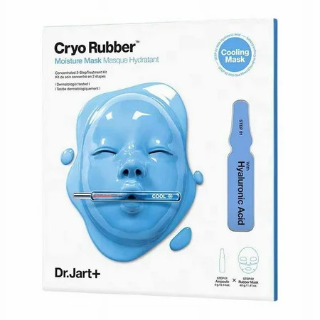 Dr. Jart+ Cryo Rubber Moisture Mask With Hyaluronic Acid , 2 Pc 0.14oz Hyaluronic Acid, 1.41oz Rubber Mask | Walmart (US)