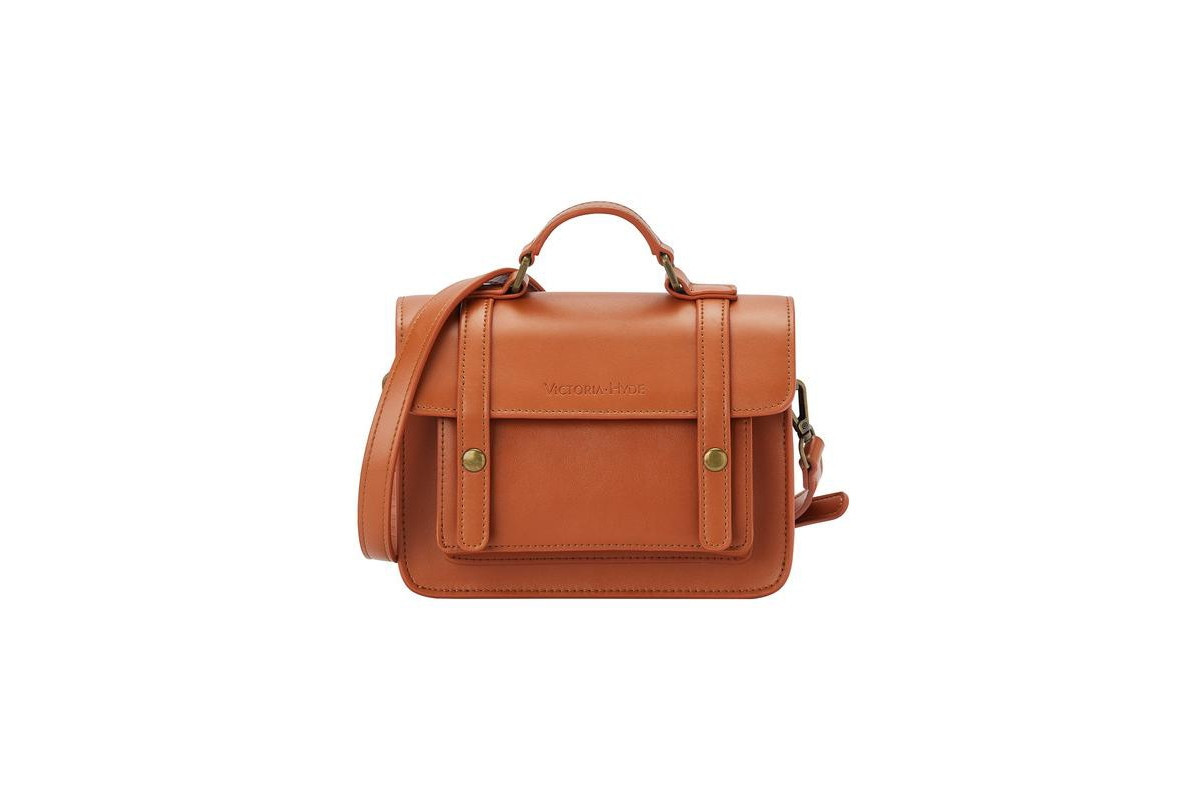 Women Vintage Genuine Leather Flap Bag Crossbody Victoria Hyde Cambridge satchel - Conch brown | Macy's