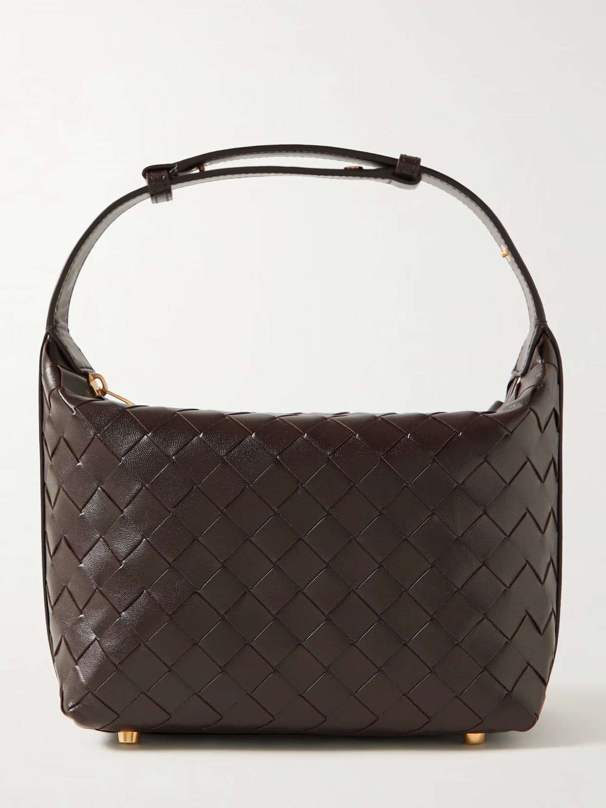 Bottega Veneta - Wallace Mini Intrecciato Leather Shoulder Bag - Brown | NET-A-PORTER (US)