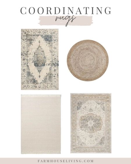 Coordinating Rug ideas for your home. Farmhouse Living | Interior Design | Rugs | Primary Living Room | Rug Ideas | Rug Inspo | Home Design | Ruggable 

#farmhouseliving #interiordesign #homedesign #rugs

#LTKFind #LTKhome #LTKfamily