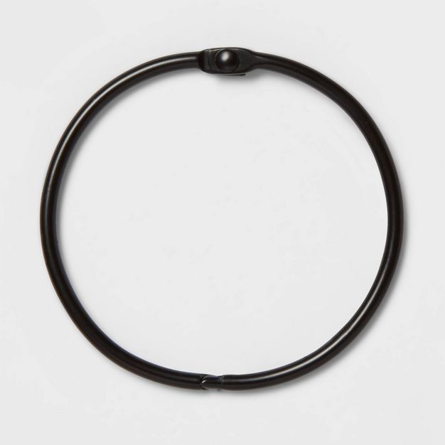 Shower Curtain Rings  Matte Black - Made By Design™ | Target