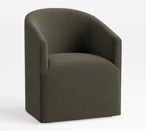 Baldwin Upholstered Barrel Back Dining Chair | Pottery Barn (US)