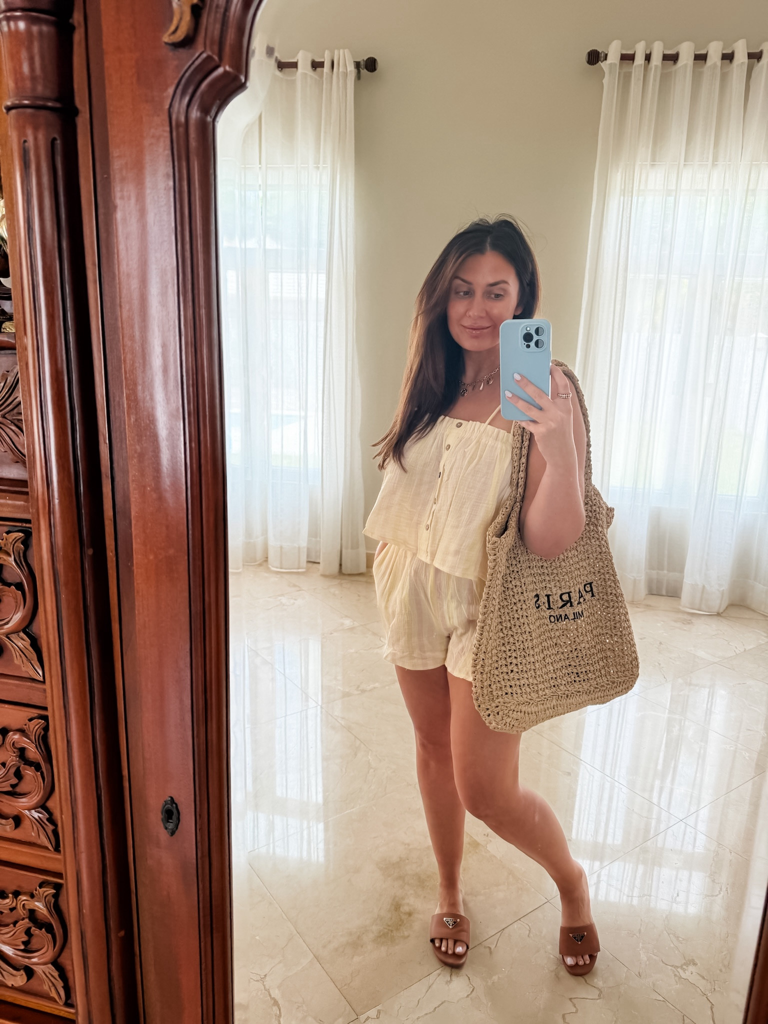 Lightweight flowy summer outfit ☀️🐚🥥👙 I’m wearing a medium!