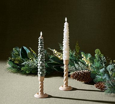 Flameless Tree Taper Candle | Pottery Barn (US)