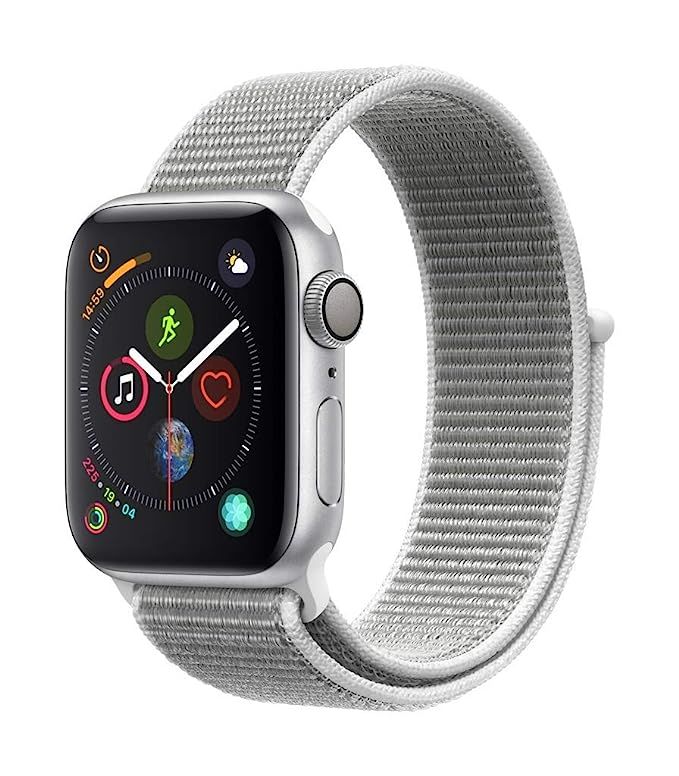 Apple Watch Series 4 (GPS, 40mm) - Silver Aluminium Case with Seashell Sport Loop | Amazon (US)