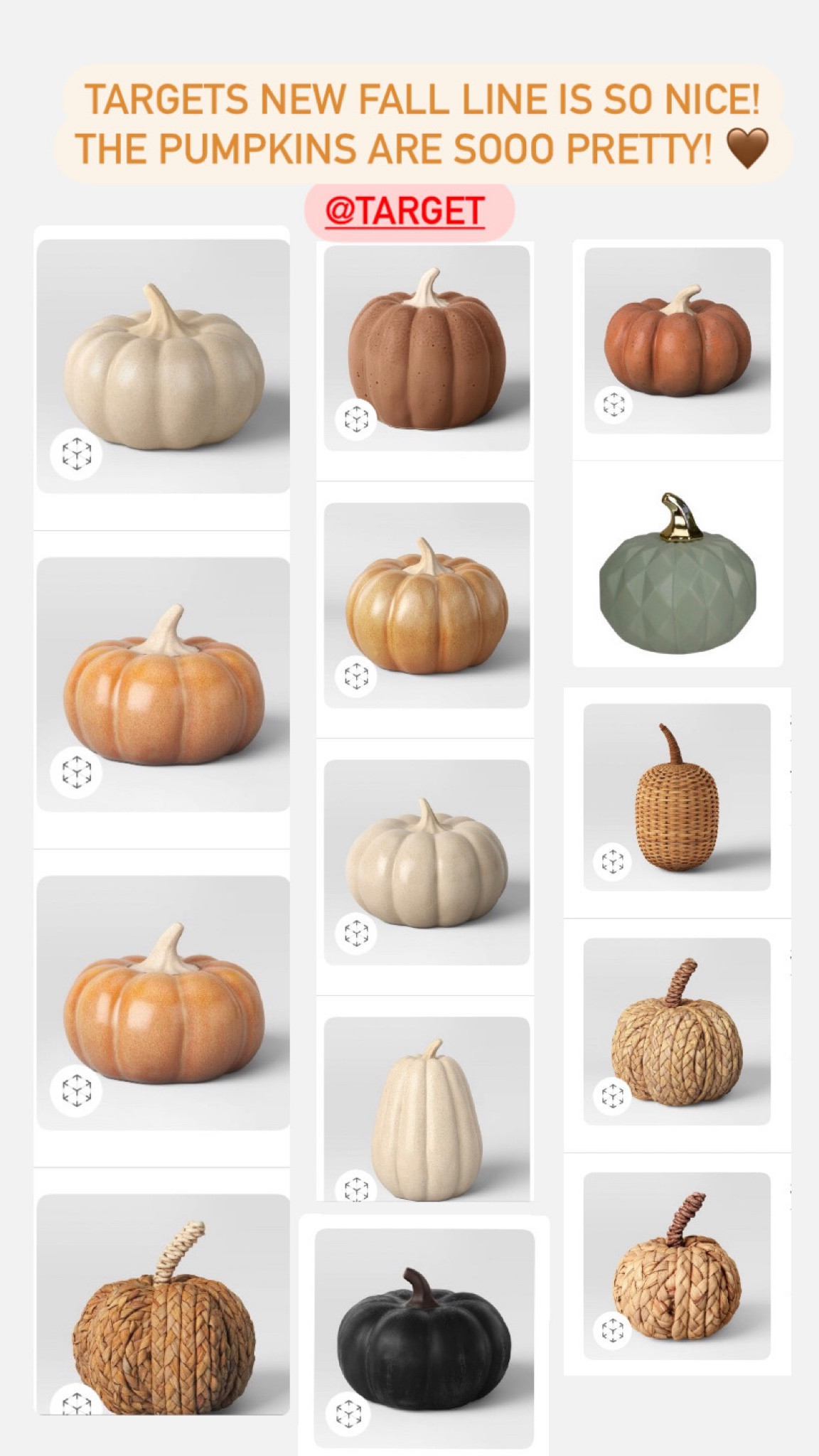 Target pumpkins 

Pumpkin - fall - home decor - fall home decor 

#LTKhome #LTKSeasonal