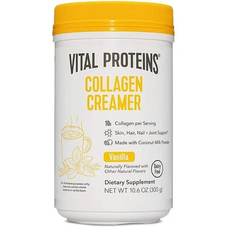 Vital Proteins Collagen Coffee Creamer, No Dairy & Low Sugar Powder with Collagen Peptides Supplemen | Walmart (US)