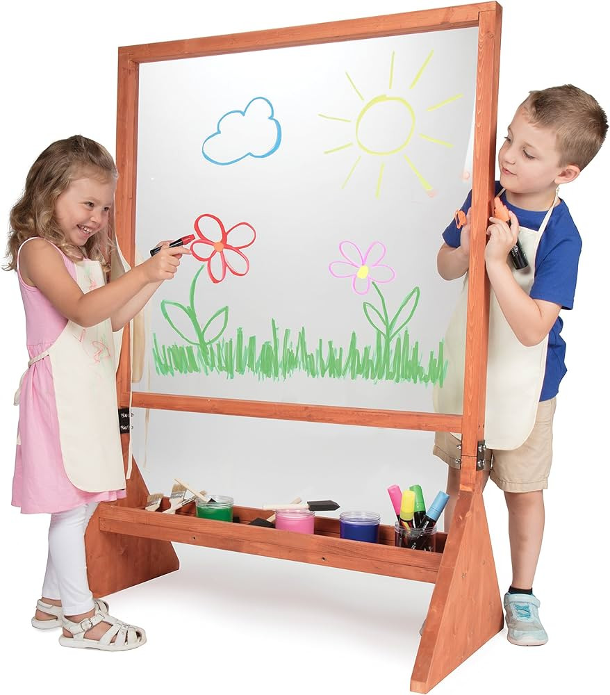 Double Sided Indoor/Outdoor Plexiglass Art Easel (21 x 36 x 51 in) - Easy to Clean, Kids Can Draw... | Amazon (US)