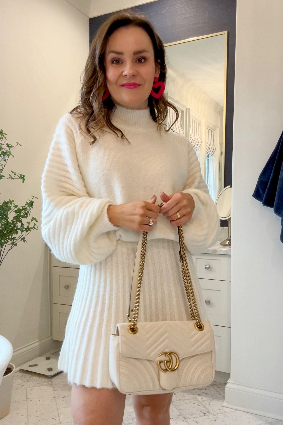 Wore the coziest sweater set to today’s Galentines brunch! 🩷 I got a size small in both ✨

#LTKfindsunder100