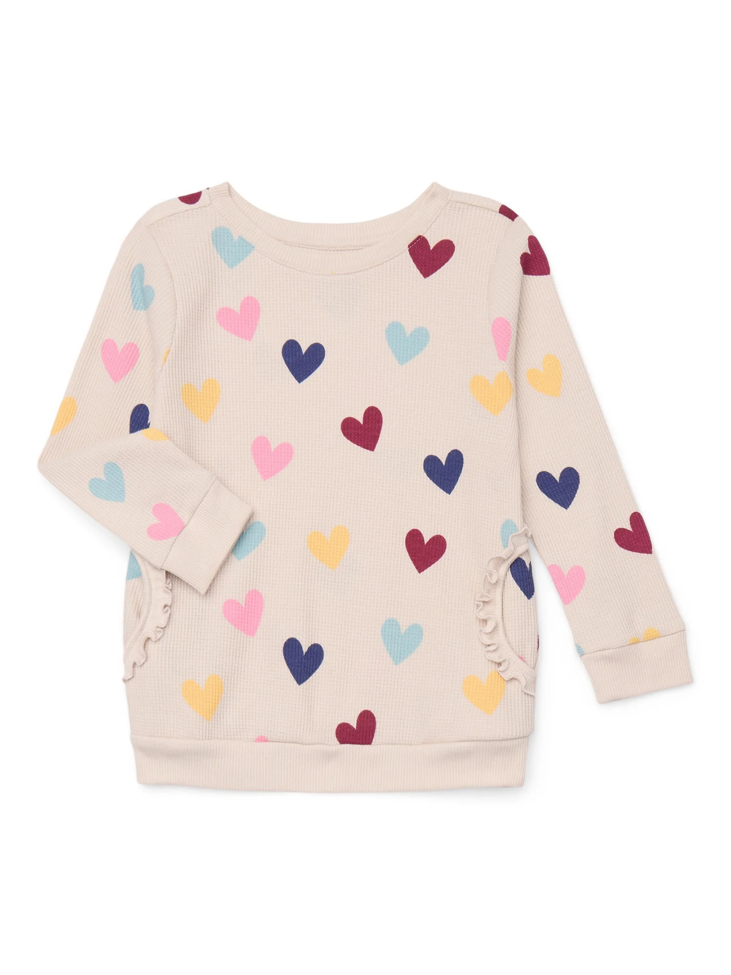 Garanimals Toddler Girl Long Sleeve Thermal Printed Top, Sizes 18M-5T | Walmart (US)