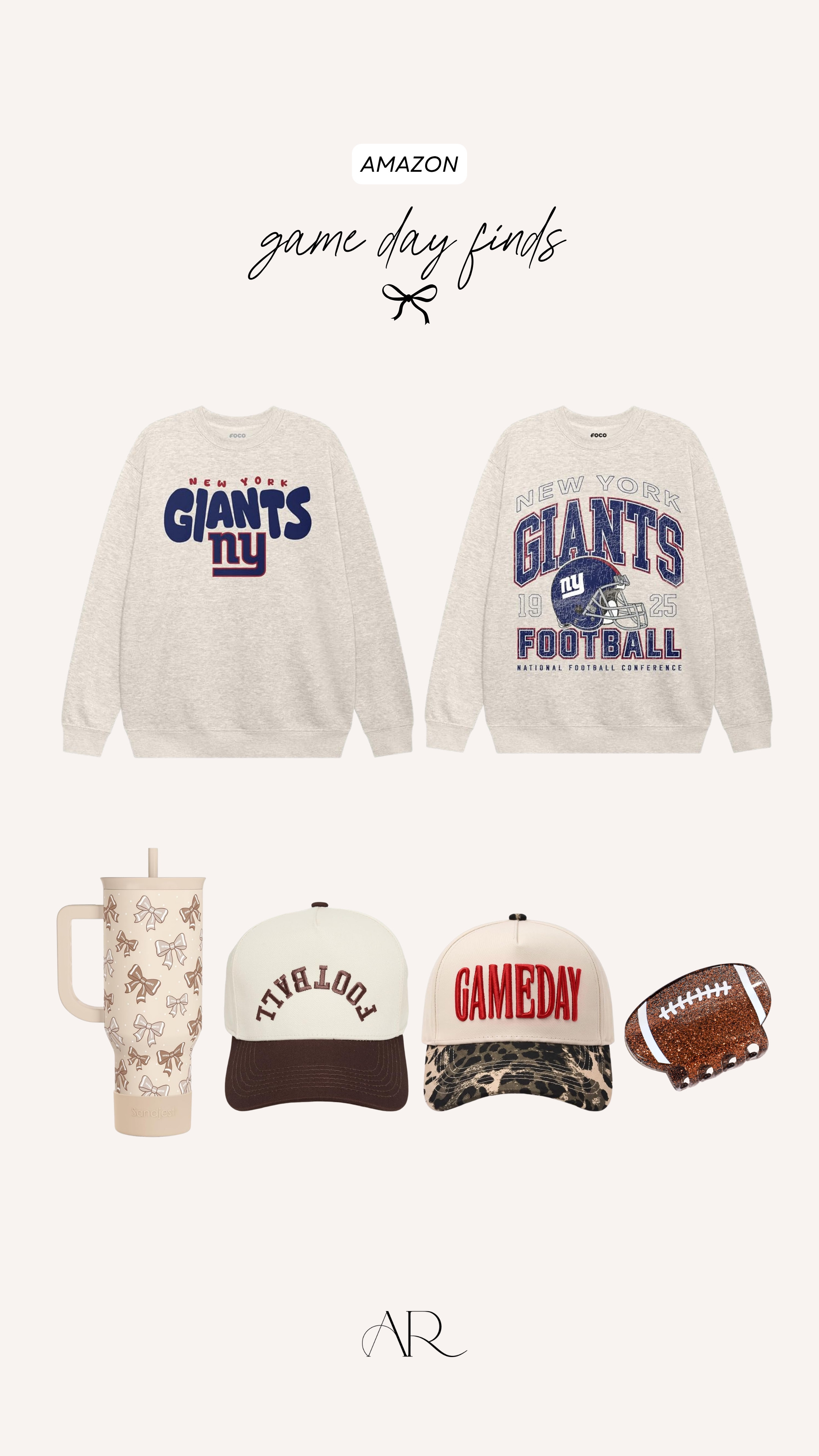 the cutest amazon game day finds!
football season, ny giants, anti-pooch outfits 

 #LTKgrwm #LTKootd #LTKMidsize
