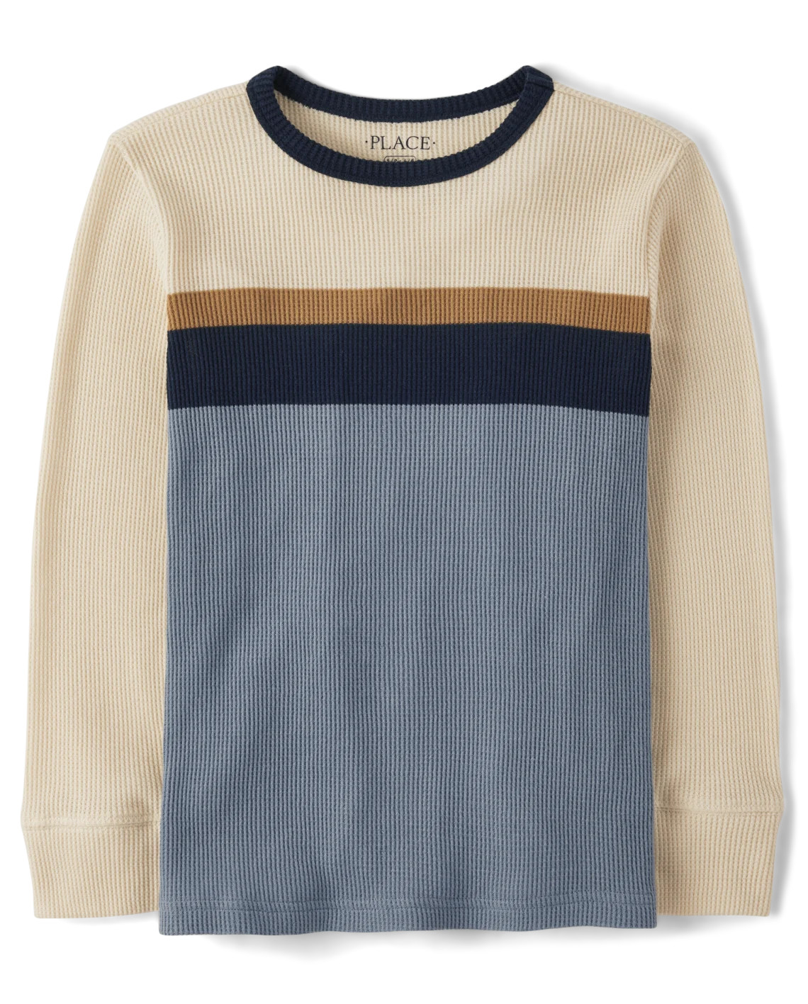 Boys Colorblock Thermal Top - blue | The Children's Place