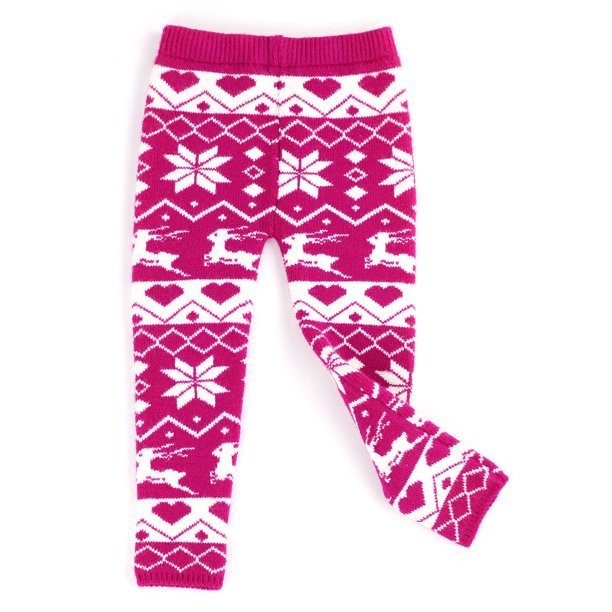 Infants & Toddlers Wool Knitted Winter-Thick Thermal Leggings | Jingle Sleigh Nordic Reindeer (Fu... | Walmart (US)